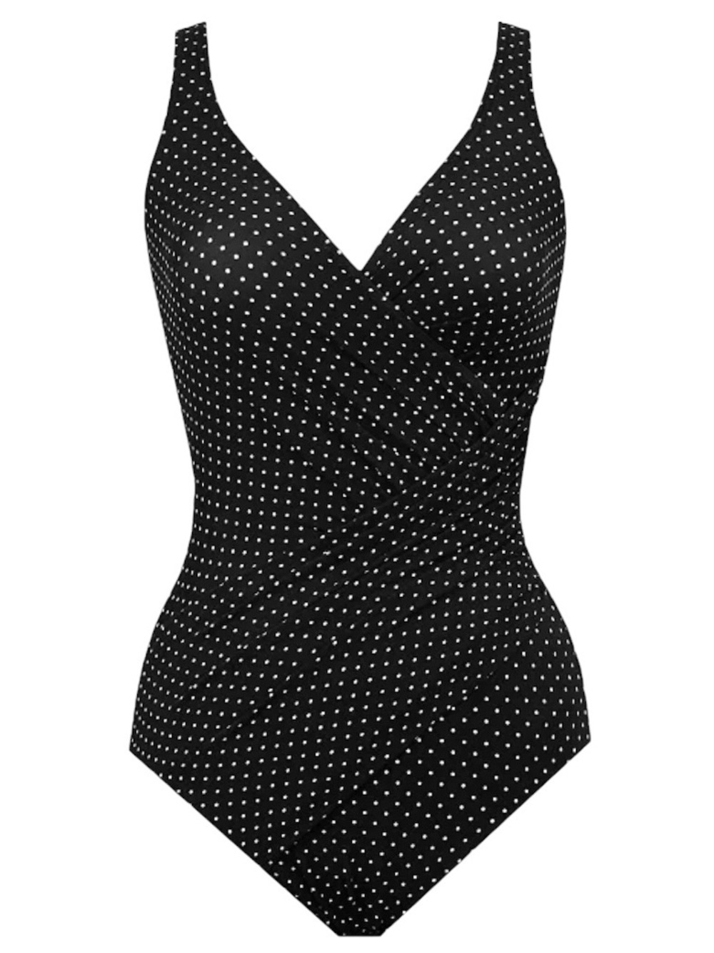 Miraclesuit Oceanus One Piece Slimming Swimsuit Pin Point Black White Dot 14
